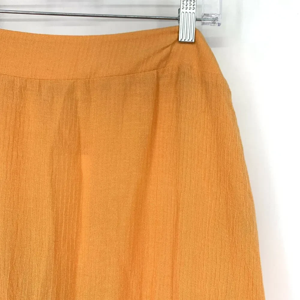 Soft Surroundings Madison Gauze Maxi Skirt Womens Size Large Apricot Tan NEW